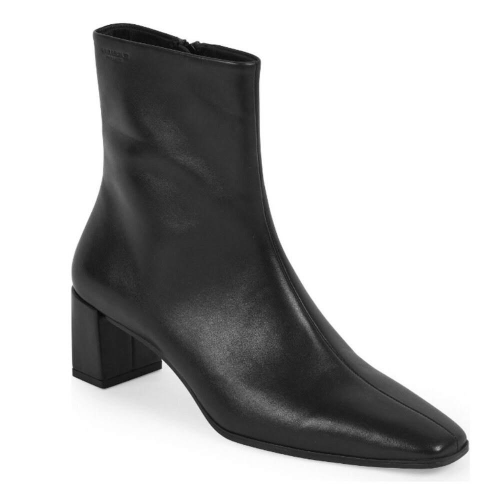 Vagabond Shoemakers Tessa Square Toe Leather Black Boot | Size 10 / 40EU